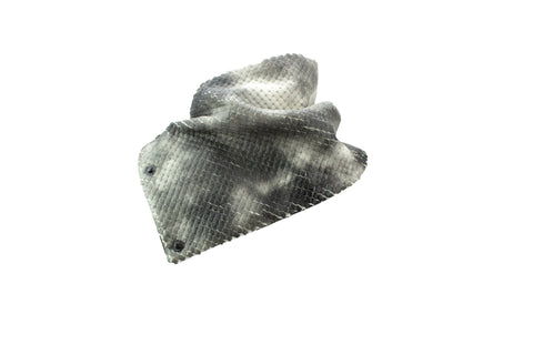 Crackled Quilted Snake Skin Snap Scarflette Cowl