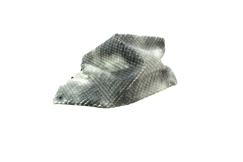 Crackled Quilted Snake Skin with Black Lambskin Panel Mini Snap Scarflette Cowl