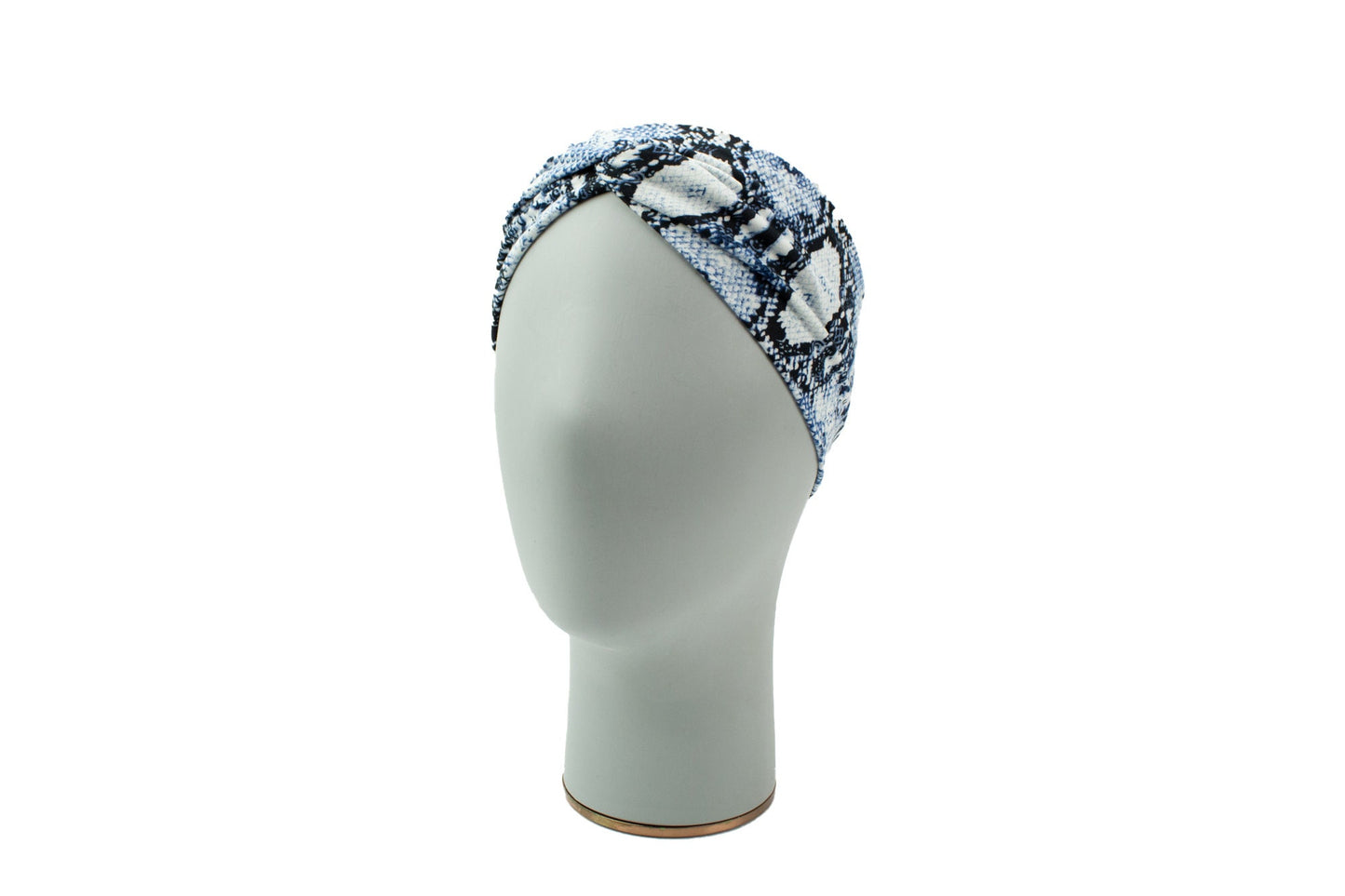 Blue Snake Print Brushed Knit Headband